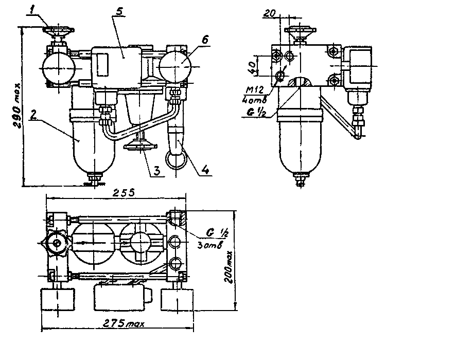 Блок П-Б1.16/10 габаритный чертеж